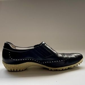 walter genuin black leather golf shoes 8.5